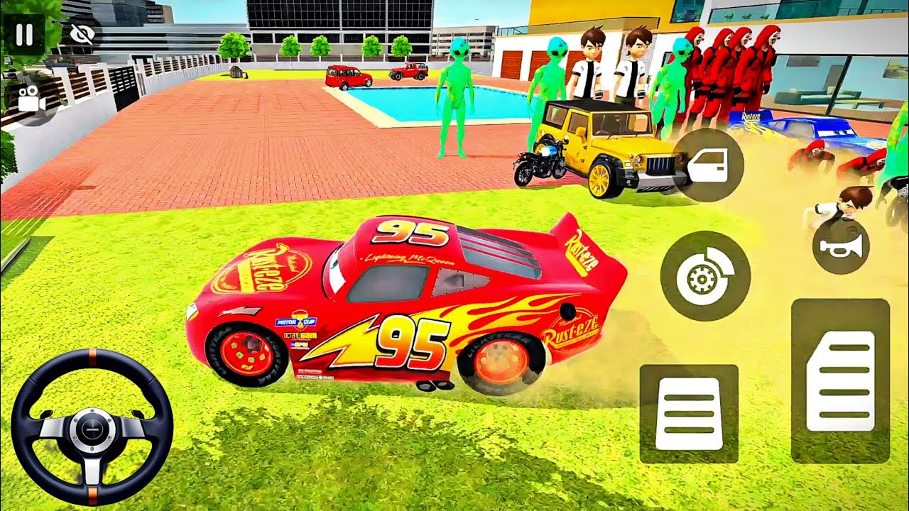 🦚 Indian Thift Auto Simulator 💥 Spiderman Mc Queen Car Racing 3D Game 🌟 Lot's of Police Bike Game 🎮