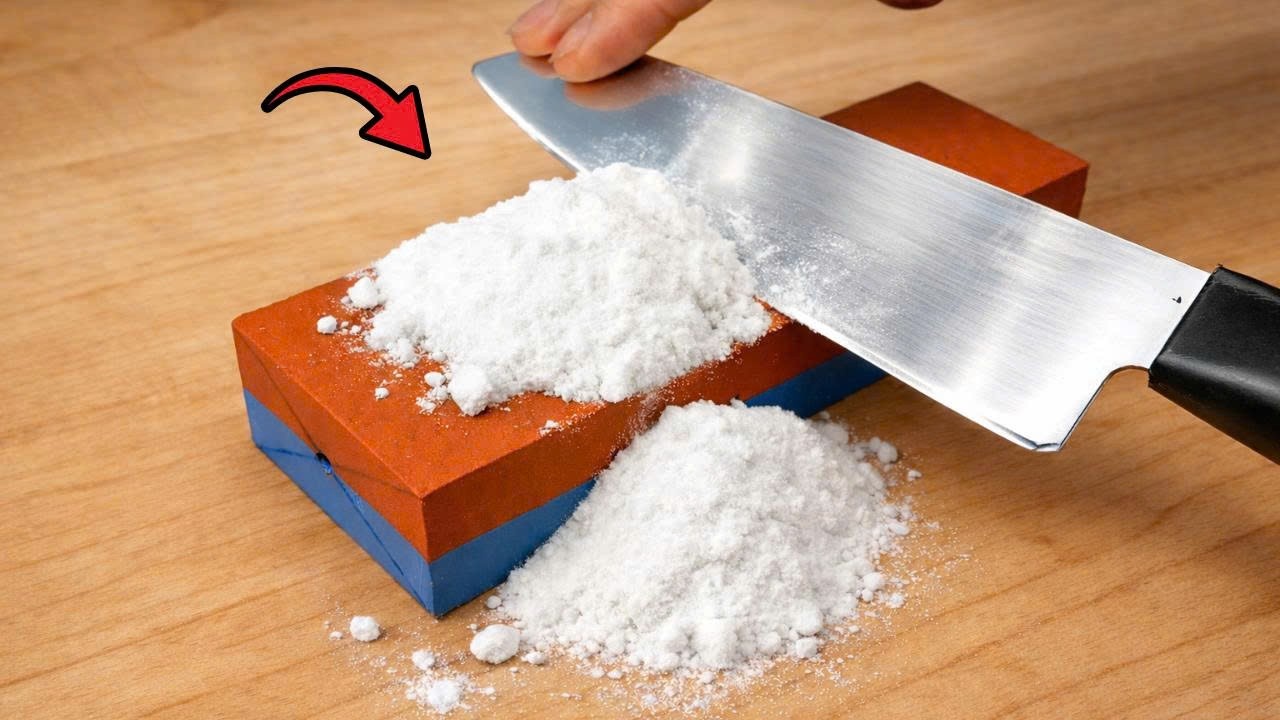A Blacksmith&rsquo;s Secret! Baking Soda Sharpens Knives Better Than Regular Sharpening Stones 🔪