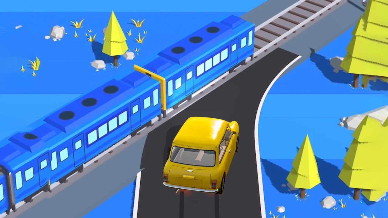 Traffic Run !  Android-iOS Gameplay All Levels | Car and Train Crashes Game