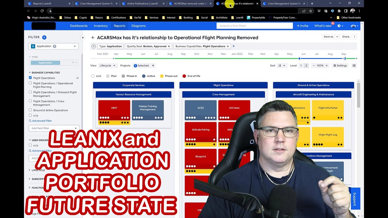 Creating Current and Future State Application Portfolio artefacts using LeanIX