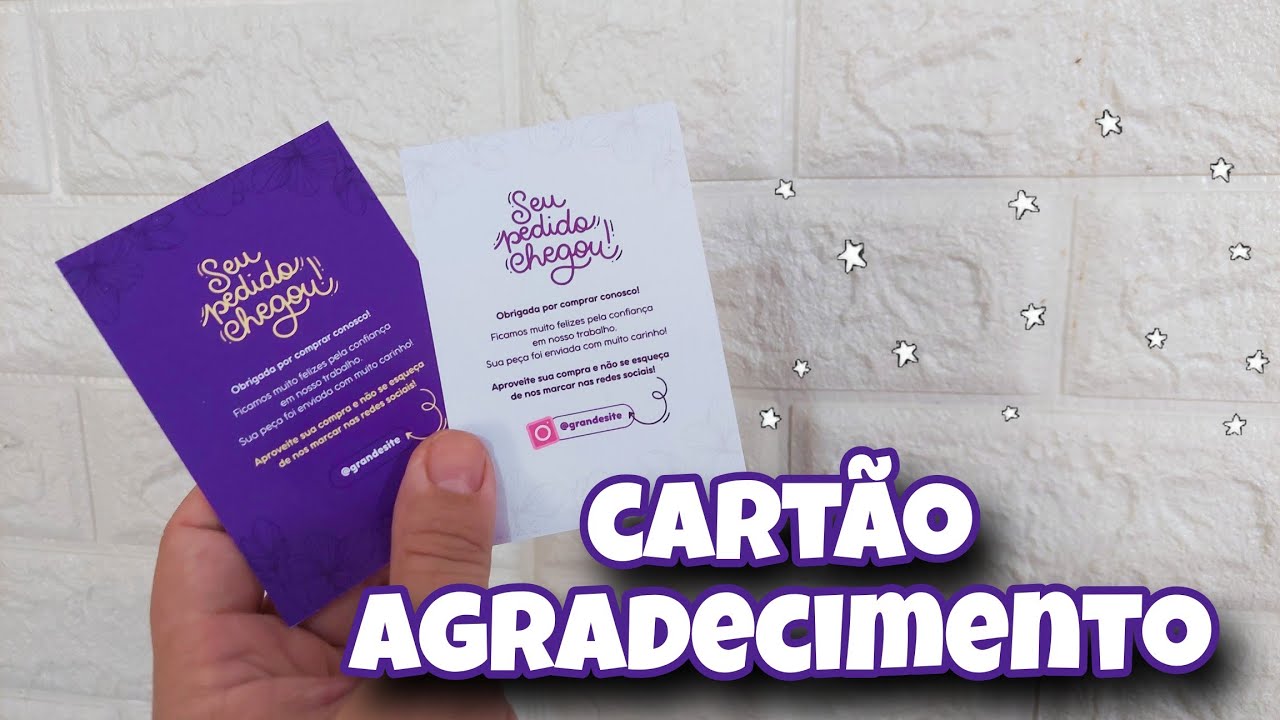 PASSO A PASSO CARTÃO AGRADECIMENTO 💜