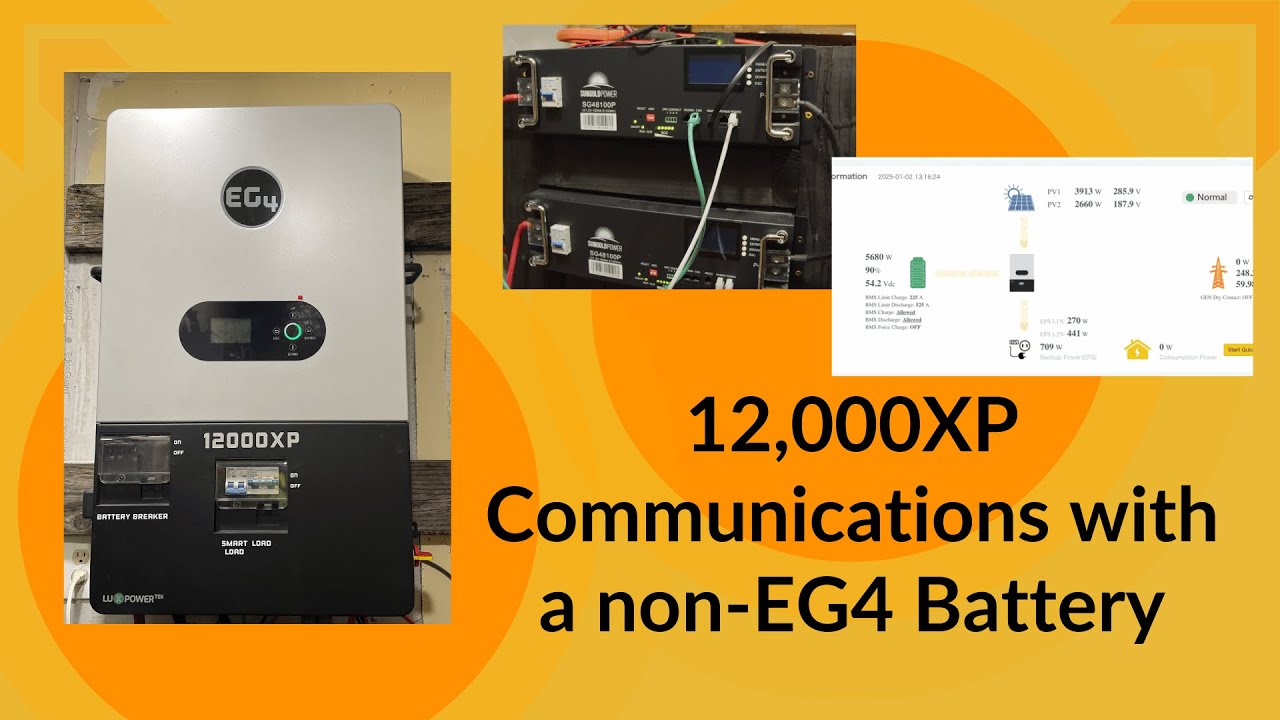 12000XP Communication set up with NON EG4 Batteries!