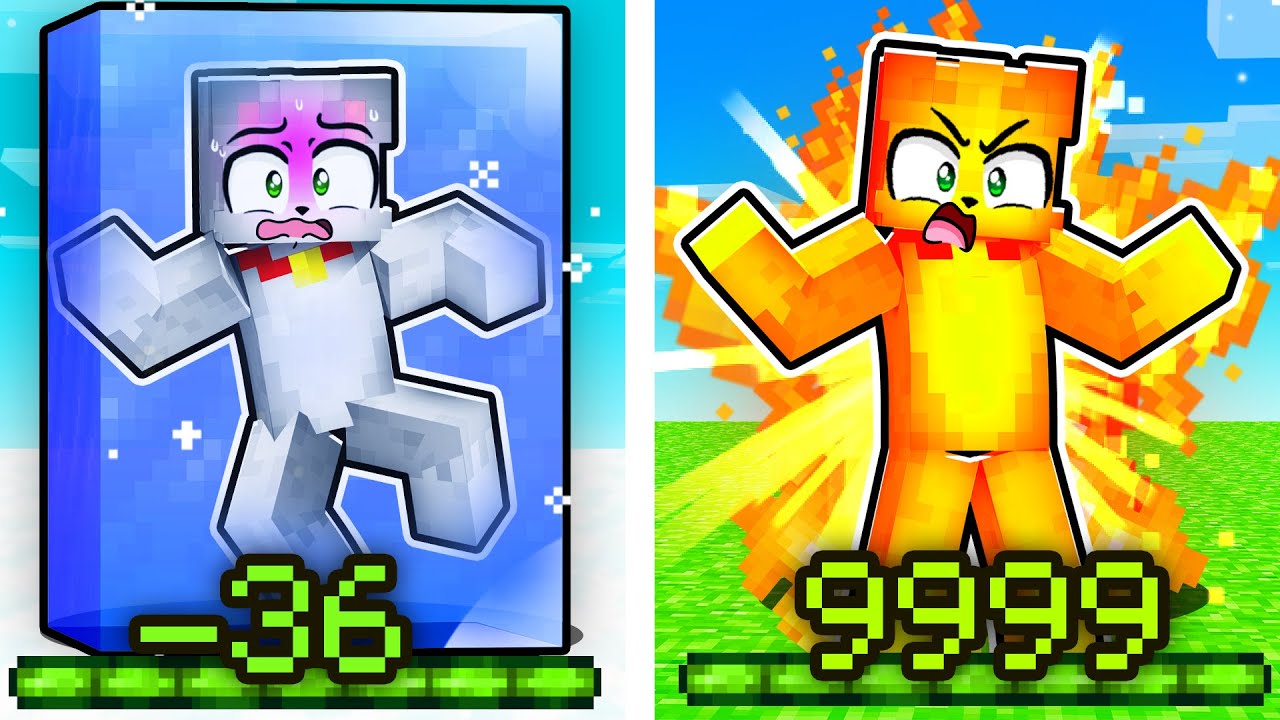 Minecraft PERO mi NIVEL = TEMPERATURA 🥶🔥