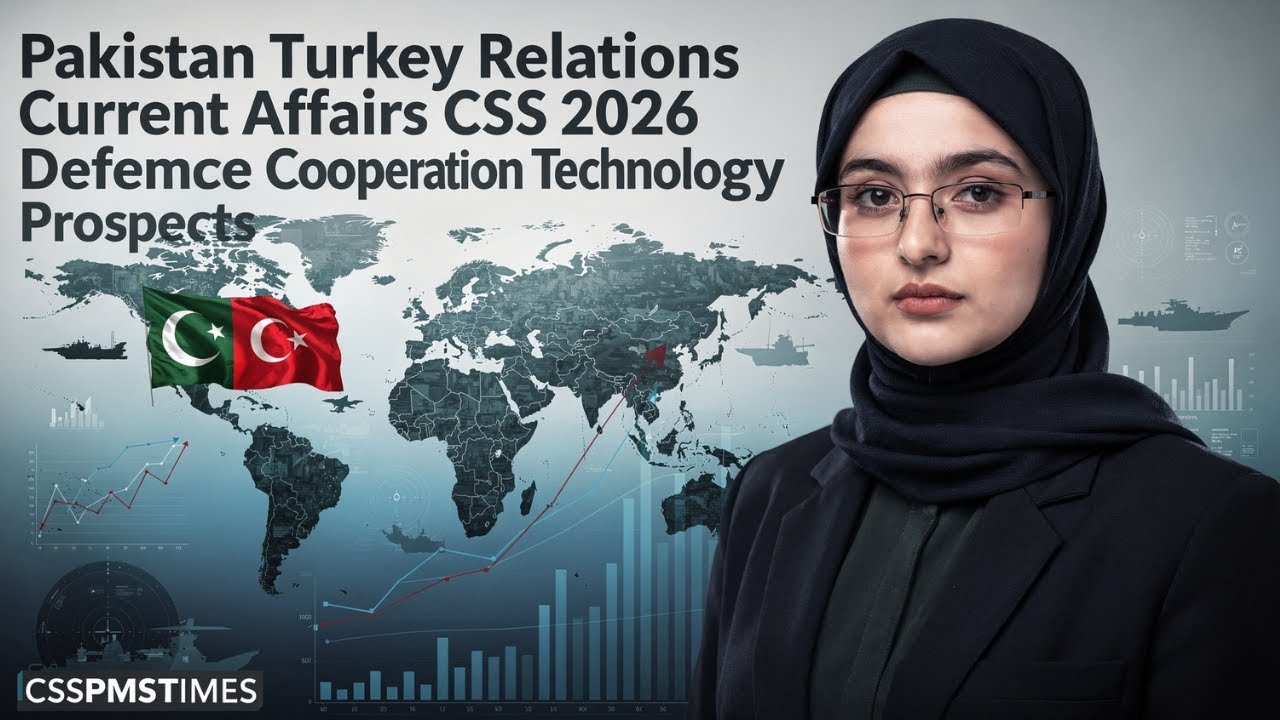 Pakistan Turkey Relations Current Affairs CSS 2026 Defence Cooperation Technology Prospects