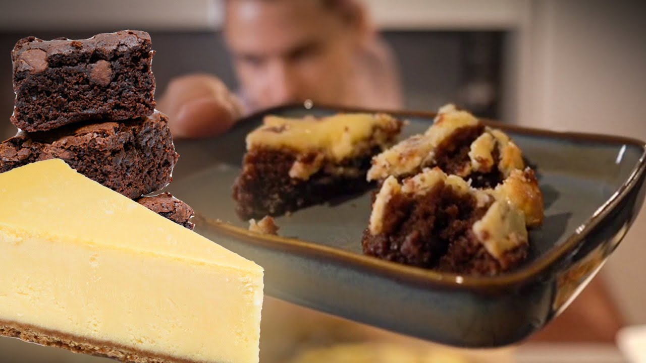 Wir backen Käsekuchen-Brownies