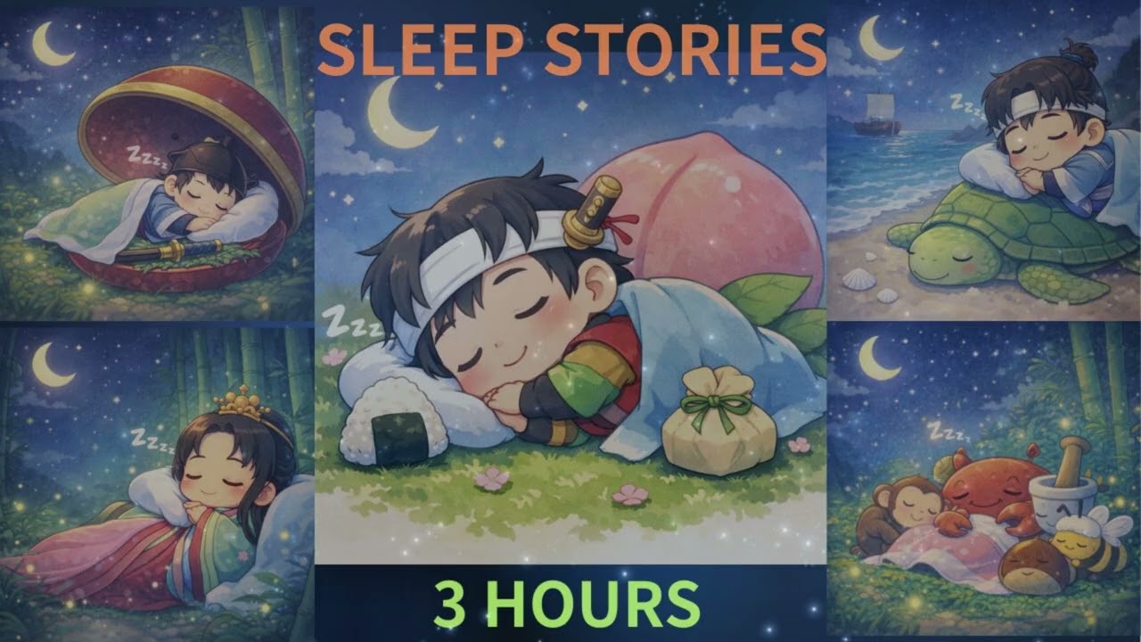 3 Hours of Japanese Sleep Stories 🌙Momotaro, Urashima Taro & More