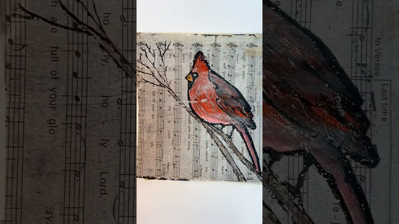 Hand Painted Bird on the Gelli Plate!! #art #gelliprinting #birds #birdart
