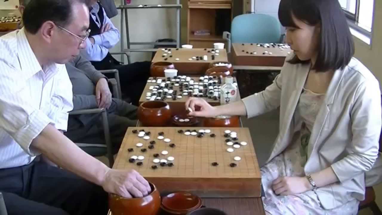 一社囲碁センター　加藤桃子　2015・4・25(土)桃子の誕生会 　下坂美織二段　指導碁⑧