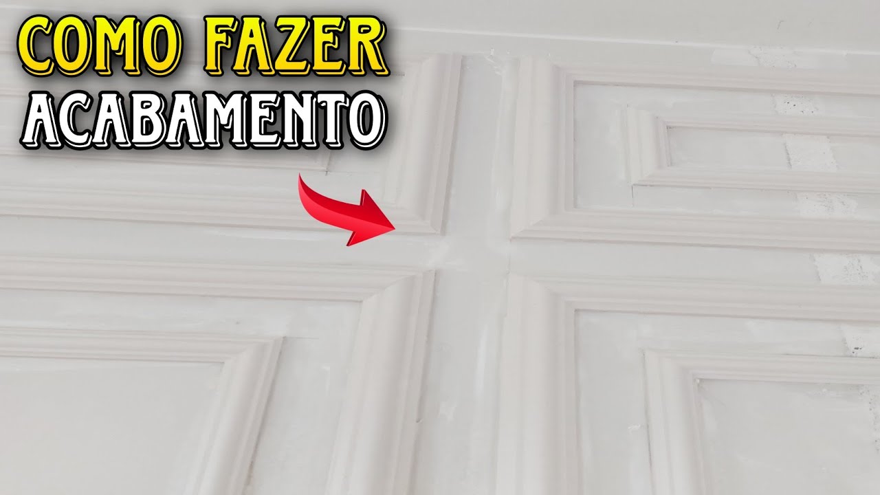 COM FAZER ACABAMENTO EM MOLDURA DE GESSO BOISERIE