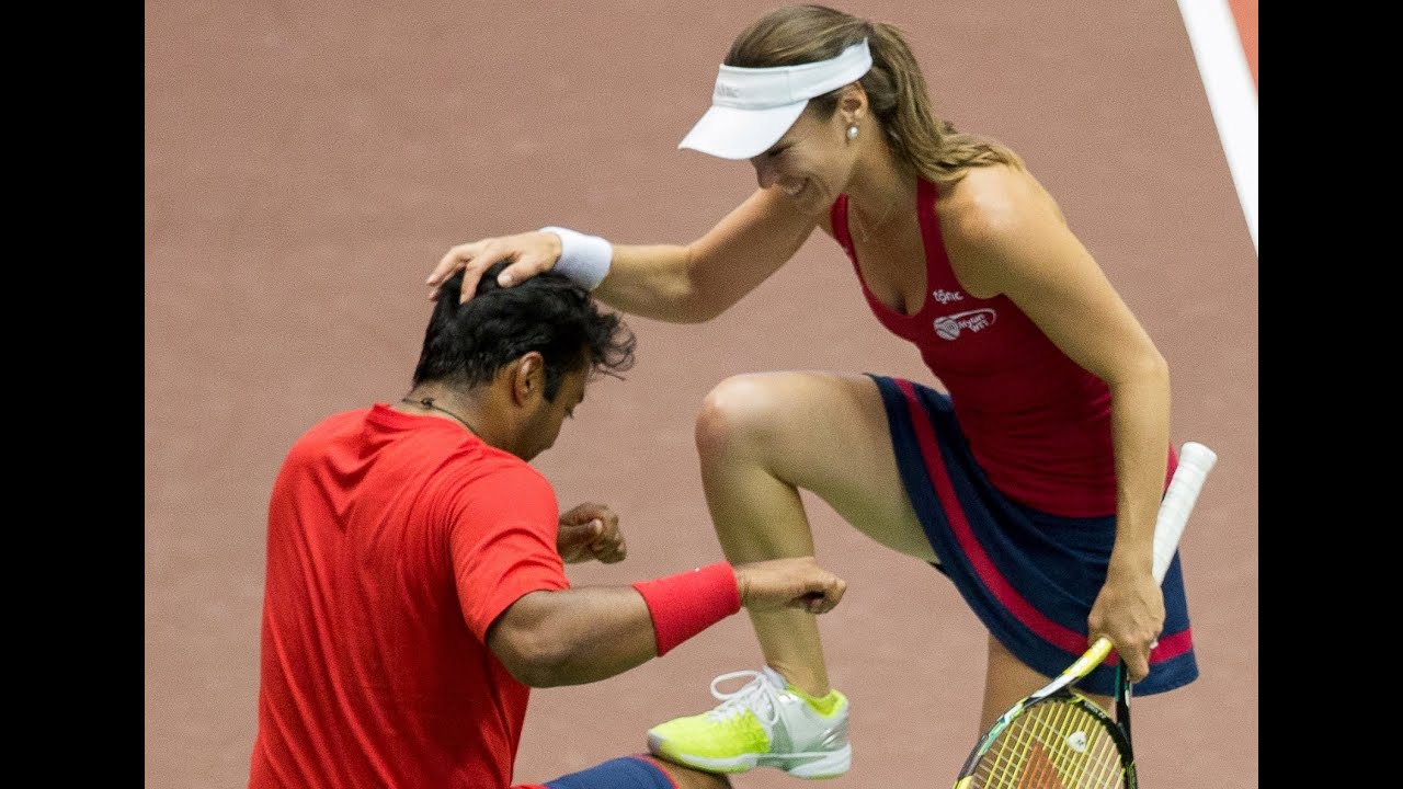 Leander Paes & Martina Hingis 7/14/14 Mixed Doubles Highlights