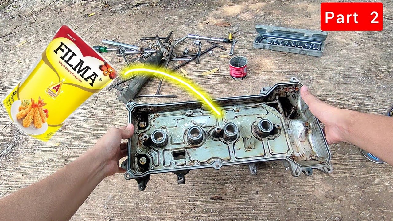 Bongkar dalaman mesin mobil pelumas minyak goreng setelah 2 tahun pakai | Part 2