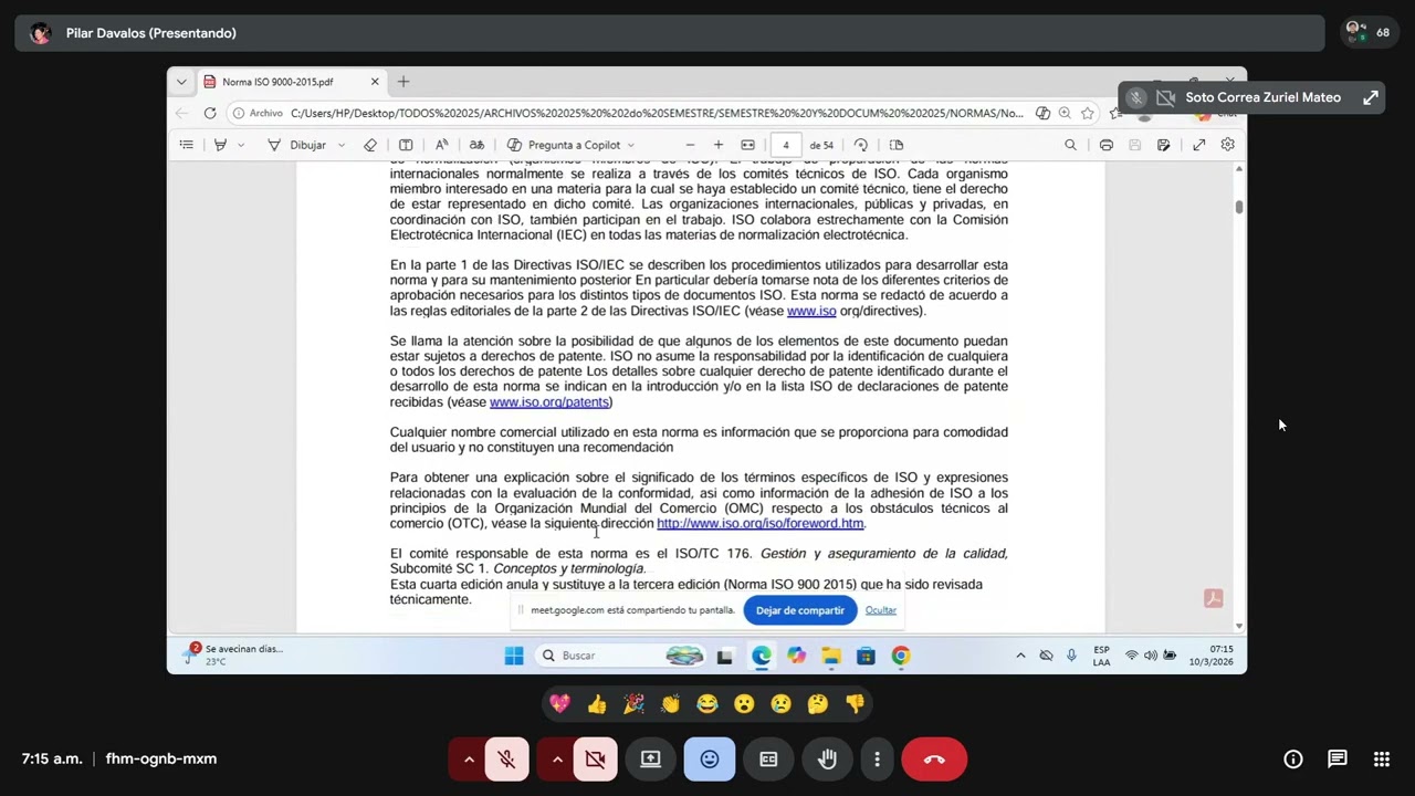3er clase Control de calidad (iso 9000 introduccion y conceptos hasta principio 1) 10-03-26
