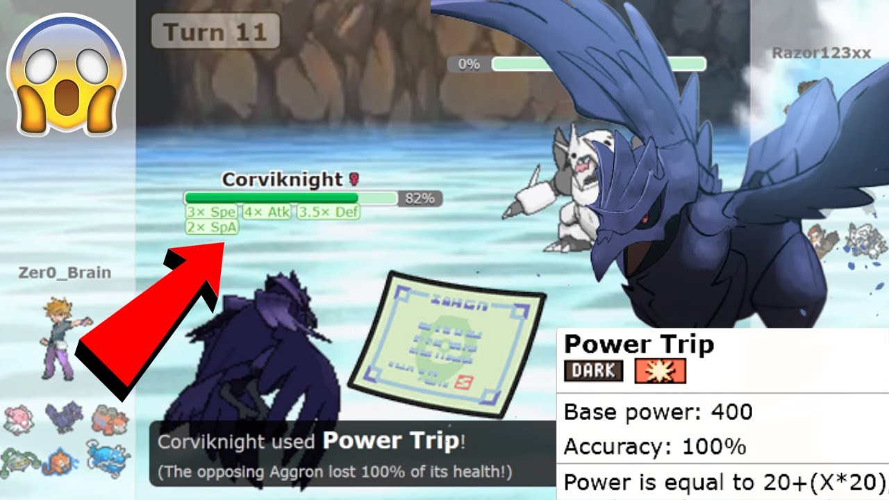WEAKNESS POLICY POWER TRIP CORVIKNIGHT SWEEPS FOR FUN!!!