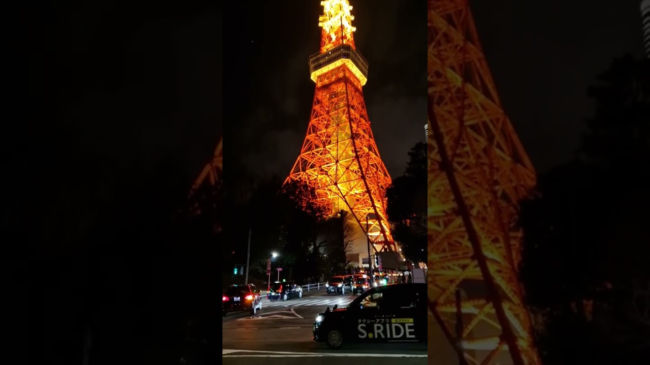 TOKYO RED TOWER🗼 EIFEL TOWER OF TOKYO JAPAN 🇯🇵 #tokyo #japan #eiffeltower #asia #tokyotower #skyline