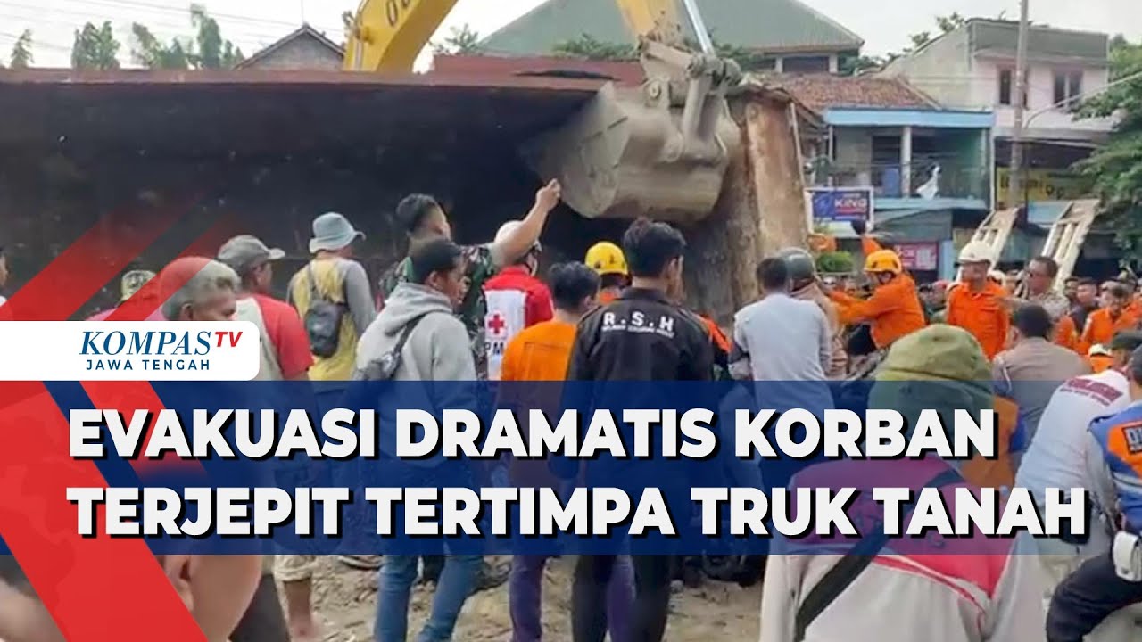 Evakuasi Dramatis Korban Terjepit Tertimpa Truk Tanah di Semarang