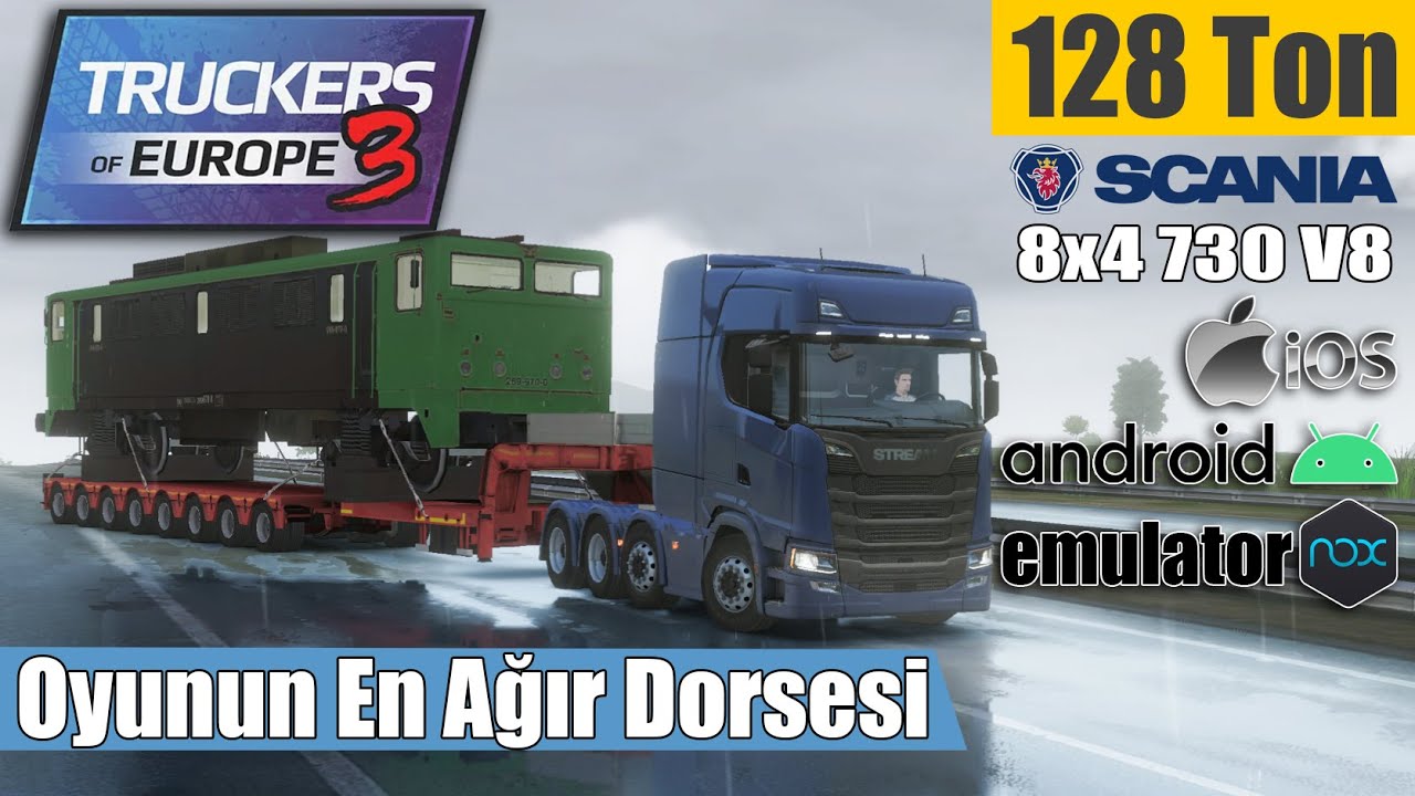 128 TON !! OYUNUN EN AĞIR YÜKÜNÜ TAŞIYORUZ // SCANIA 8X4 730 V8 | TRUCKERS OF EUROPE 3 !!