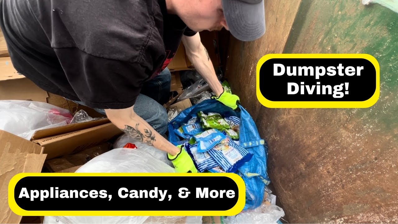 Dumpster Diving! Tons of Candy & Appliances!