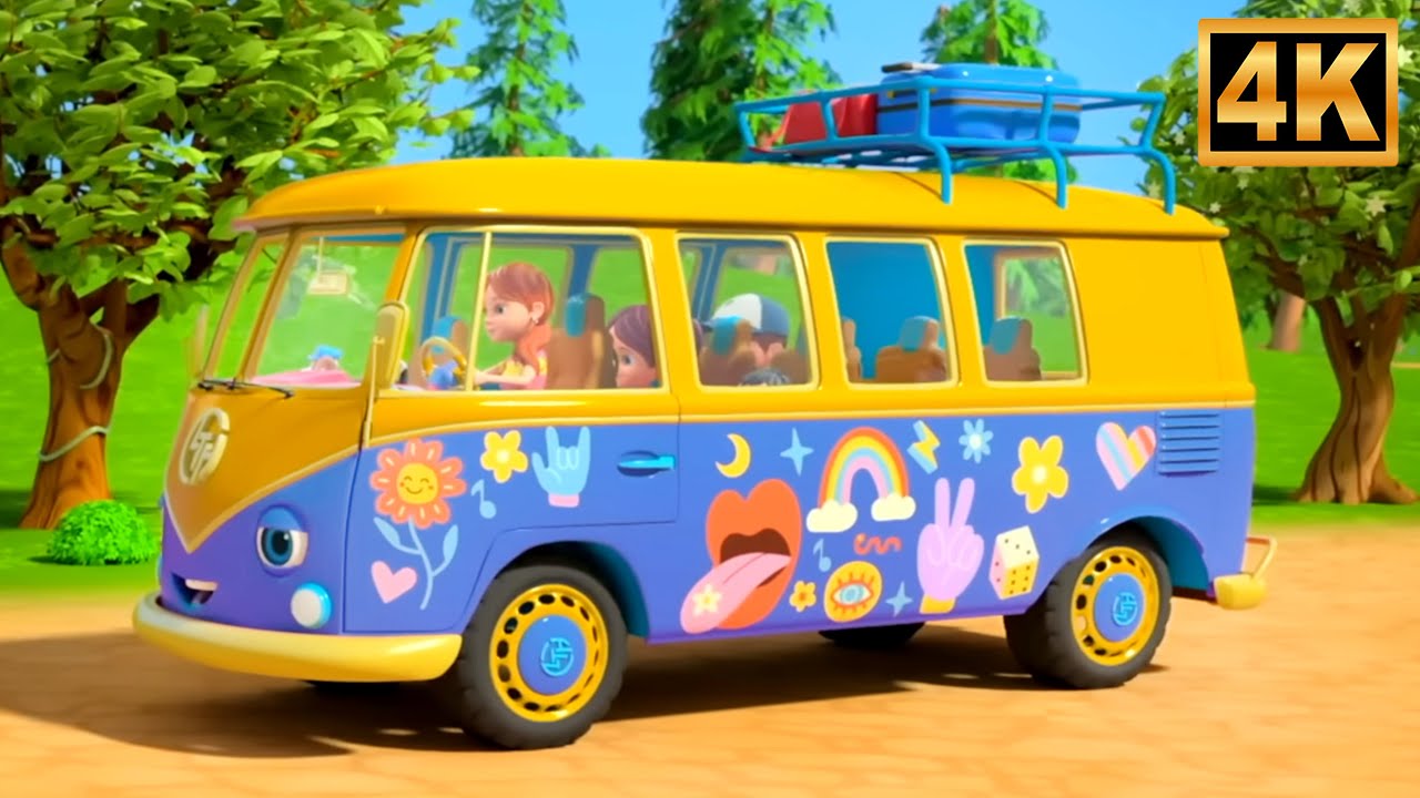 Wheels on the Bus | Nursery Rhymes Animation for Kids