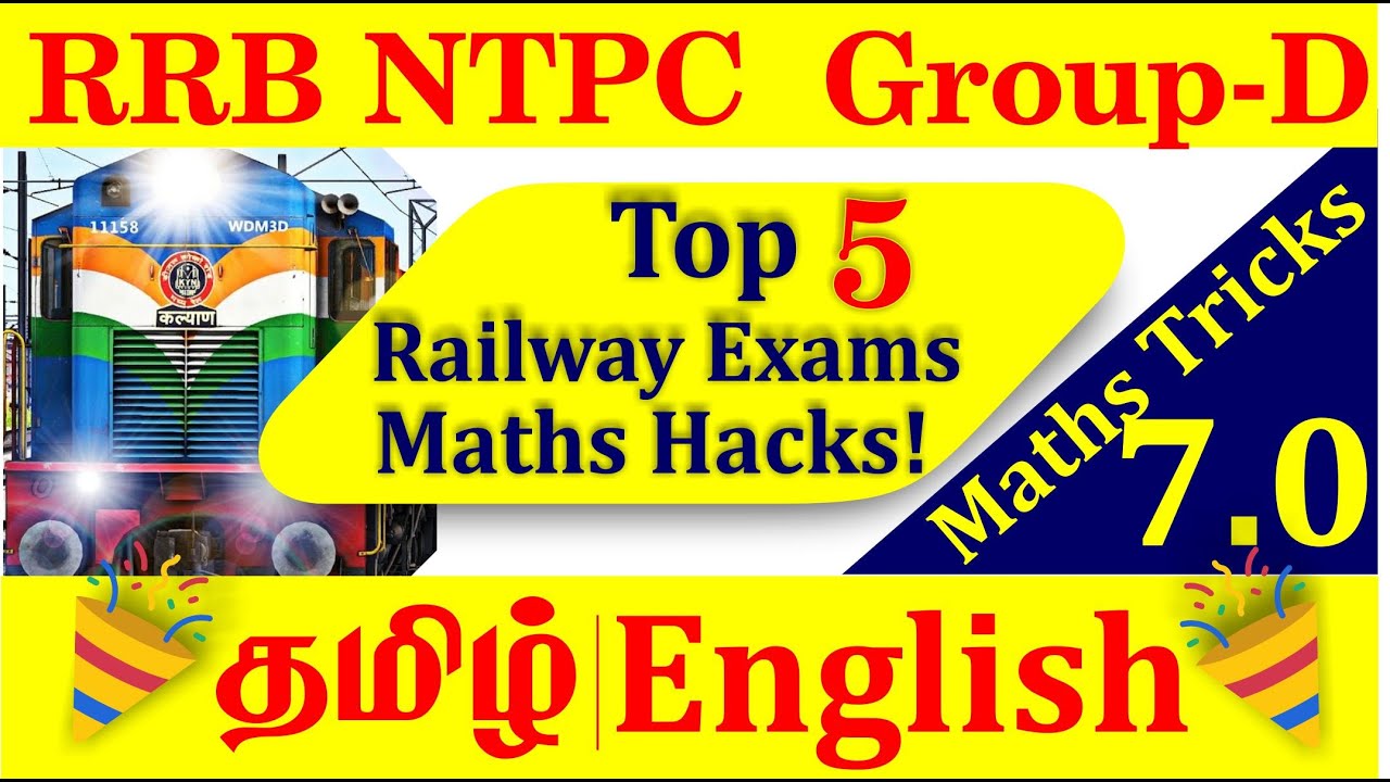 💥Maths shortcut tricks for Railway 7.0💪RRB NTPC & RRB Group D கணிதத்தில் Full Mark வாங்க !🚀