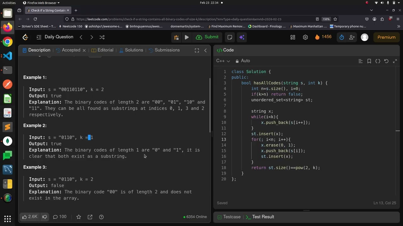 Leetcode 1461 | Check If a String Contains All Binary Codes of Size K