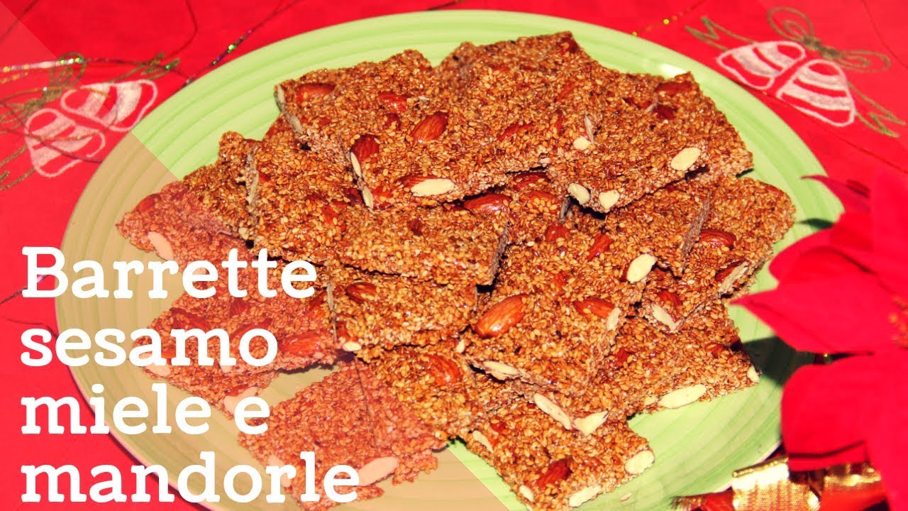 BARRETTE DI SESAMO, MIELE E MANDORLE... Ricetta facile e veloce