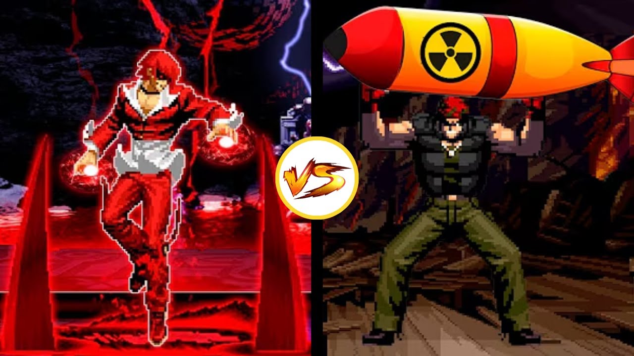 [KOF MUGEN] Clone Blood Iori vs Nuclear Ralf Fight
