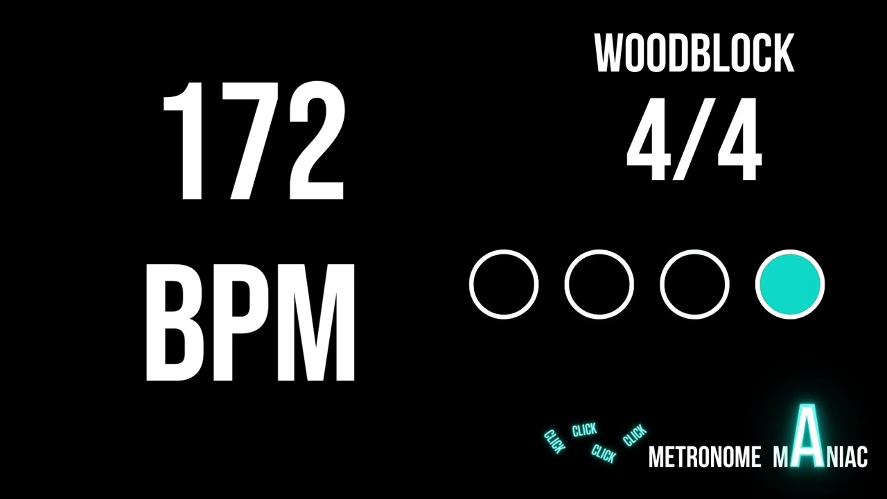 Metronome 172 BPM 4/4 - Woodblock