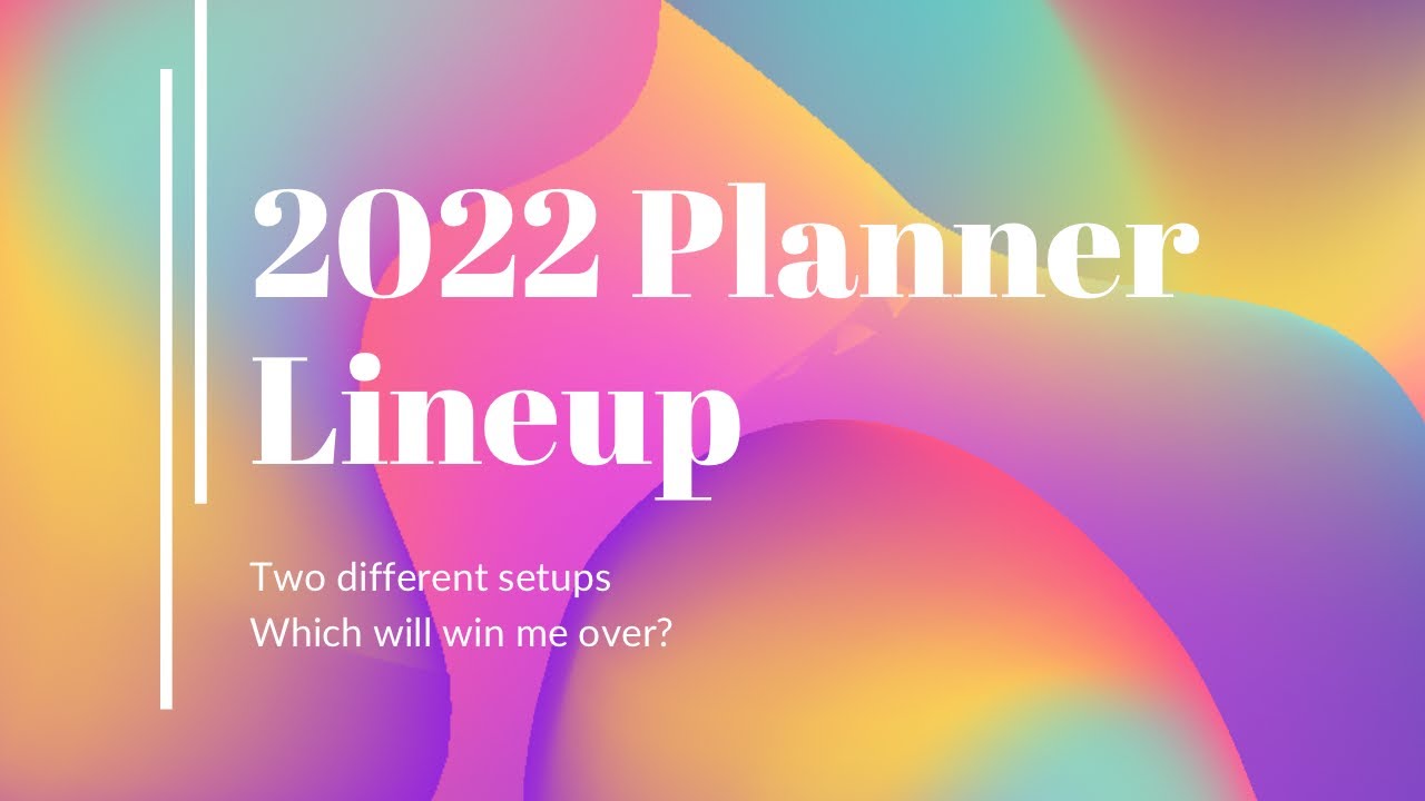 Planner lineup for 2022