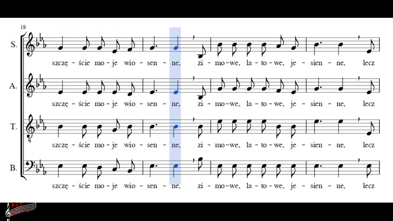 Choir/chór J. A. Maklakiewicz - Kołysanka - Soprano + score