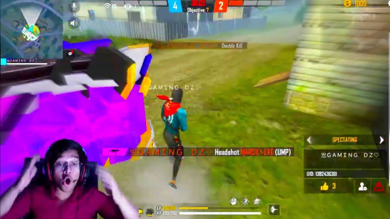 Live Reaction on GAMING DZ||1vs4 Live Guild Test ff || Live Guild fest