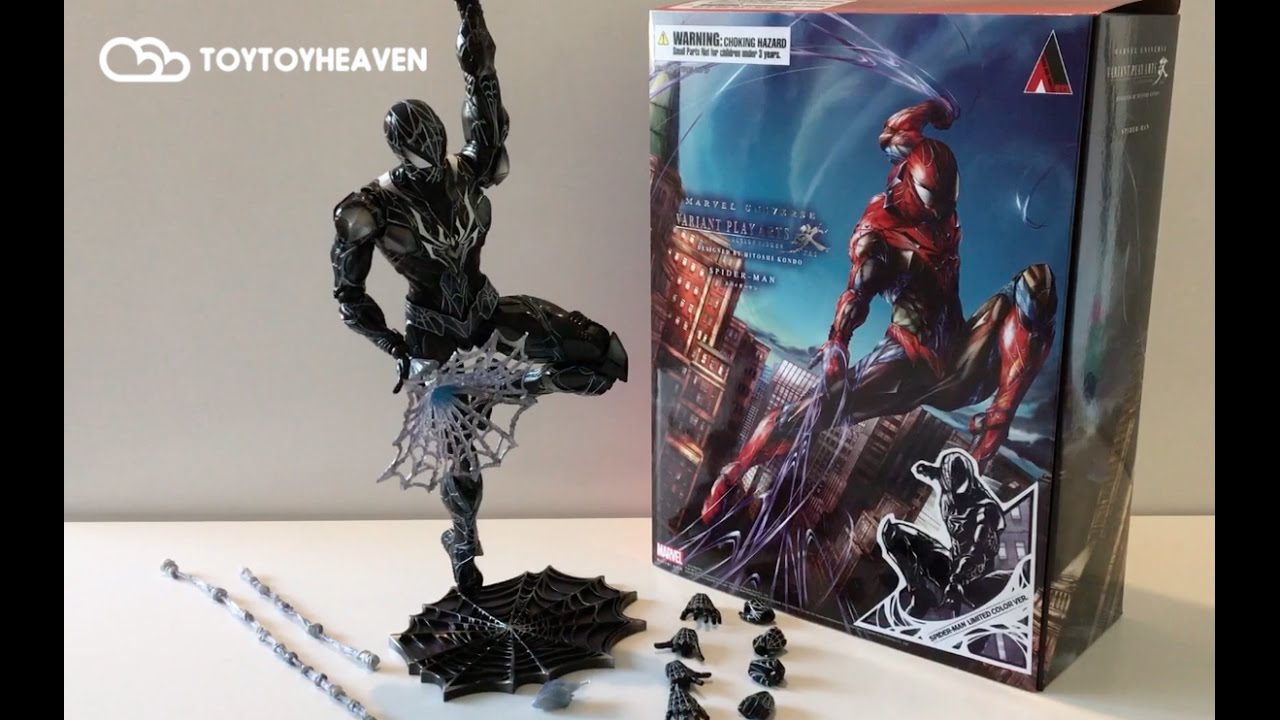Play Arts Kai Spider-Man BLACK LIMITED VERSION : Oct 2016 Release: Unboxing!!