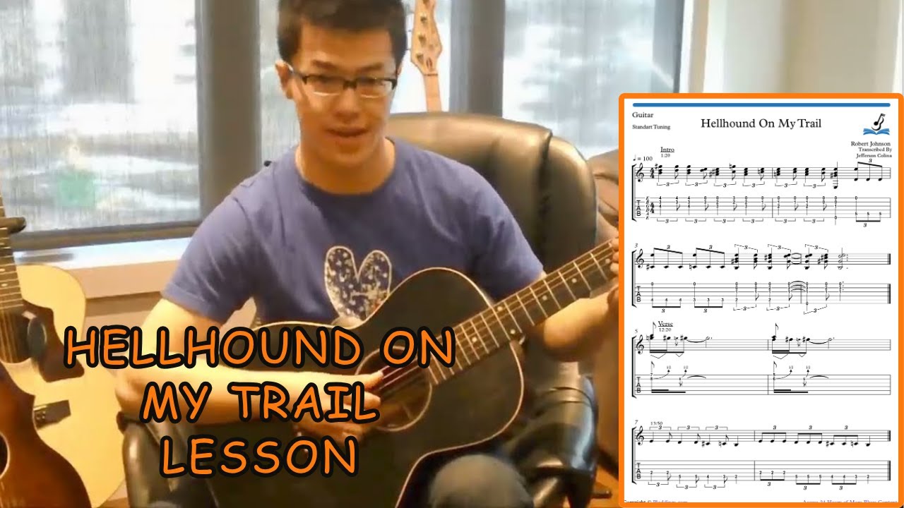 How to Play: Hellhound On My Trail by Robert Johnson - Guitar Lesson (with Tabs/Tablature)