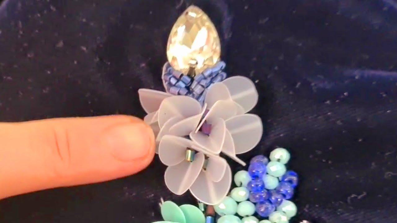 Sequins Embroidery Tutorial #Perlage 3D