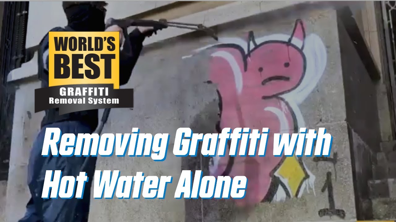 Pressure Washing Graffiti Off Easily with World's Best Graffiti Coating