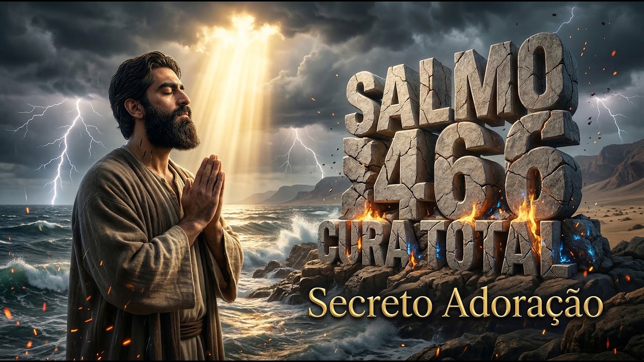 1 HORA DE ADORAÇÃO Salmo 46 Fundo Musical com Mar para Curar a Ansiedade