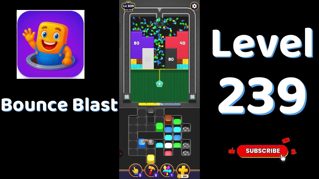 Bounce Blast Level 239 Walkthrough 🎮💥 | Tricky Ball Puzzle Solution | Go Answer