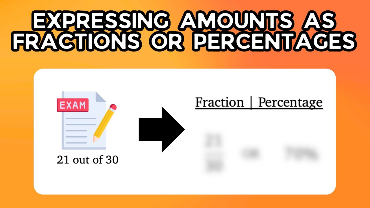 Lesson 2 | Expressing Amounts as Fractions or Percentages (1 of 2)