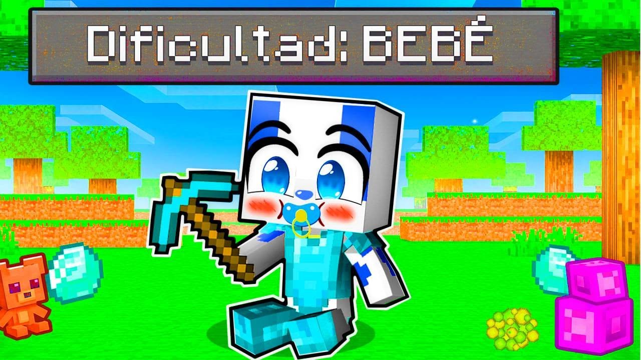 Pasamos MINECRAFT pero en la NUEVA Dificultad Bebé?!👶💻😨