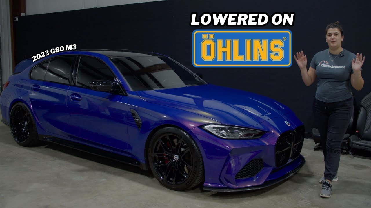 G80 M3 Lowered on OHLINS Road & Track Coilovers | 4K