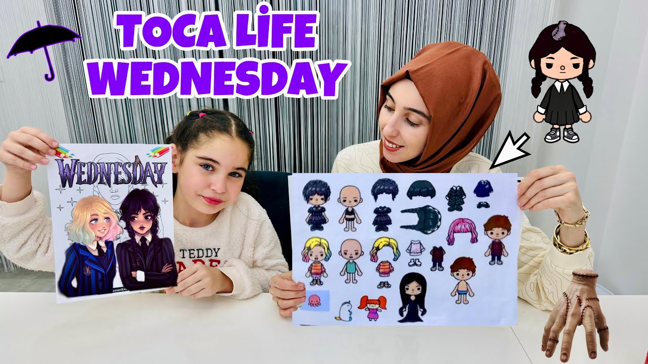 WEDNESDAY TOCA LİFE GİYDİRME ETKİNLİĞİ YAPALIM !! ELİF SİNEM TOCA LİFE WEDNESDAY !!