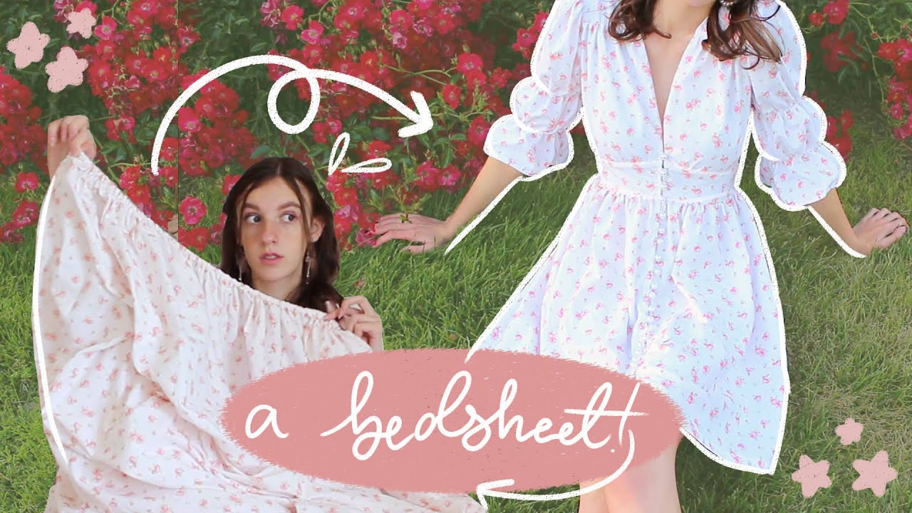 DIY Reformation Inspired Dress From A Bedsheet | Making The Cottagecore Dress of My Dreams!