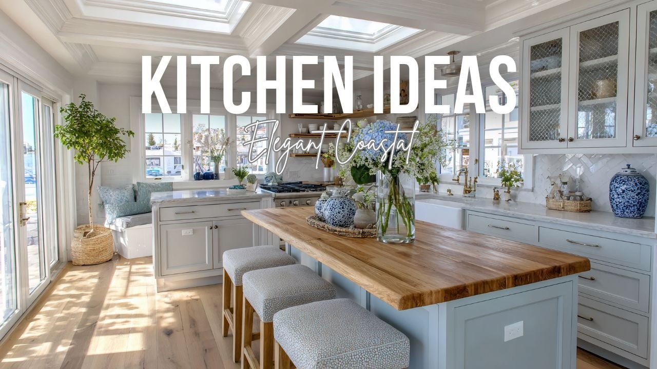 Elegant Coastal Kitchen Ideas with Relaxing Colors and Classic Beach House Charm