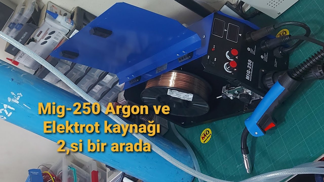 MIG 250 welding MIG TIG ARC Gazlı Gazsız Argon gaz altı Kaynak Makinesi İnceleme ve kullanımı