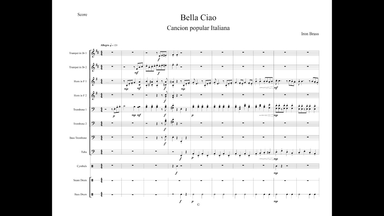 Bella Ciao (brass arrangement)