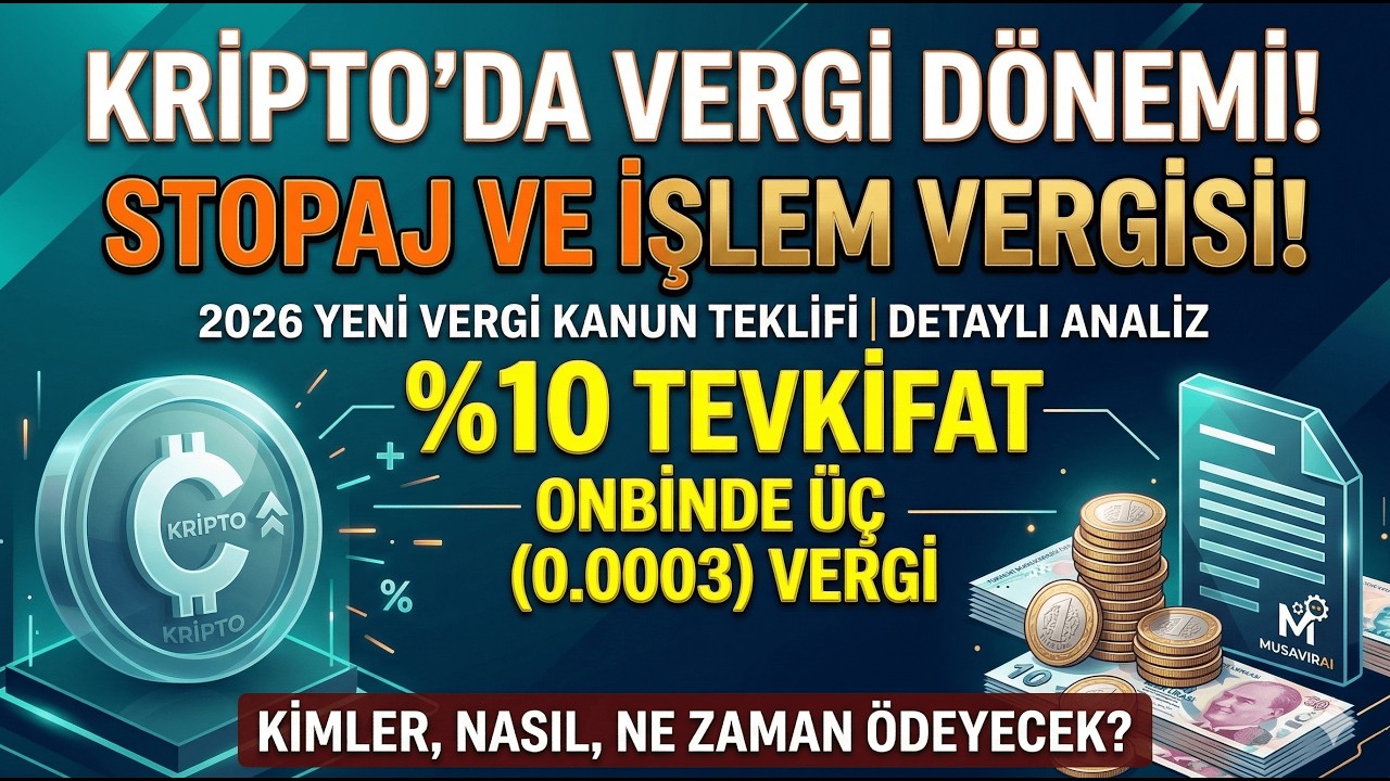 Kriptoda Stopaj ve İşlem Vergisi Dönemi: %10 Tevkifat ve Onbinde Üç Vergi!