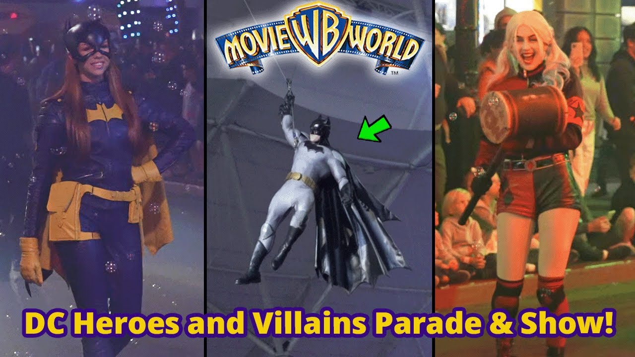 Batman & DC Super Hero Parade / Live Show at Movie World! 2023 Multi Angle