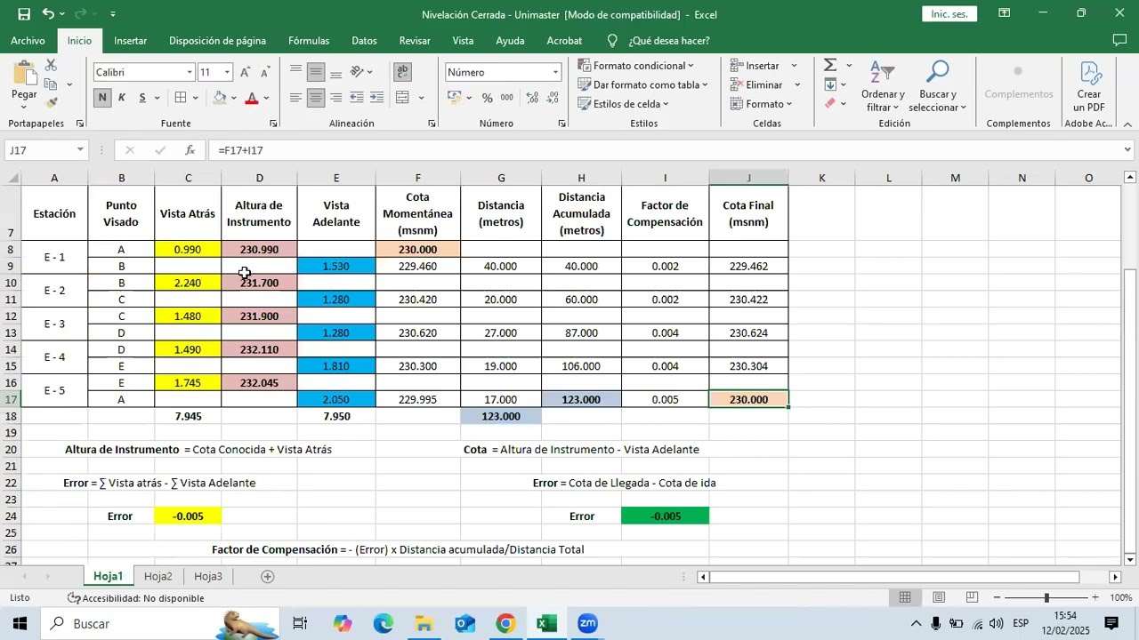 Ejercicios de Nivelación Simple y Compuesta