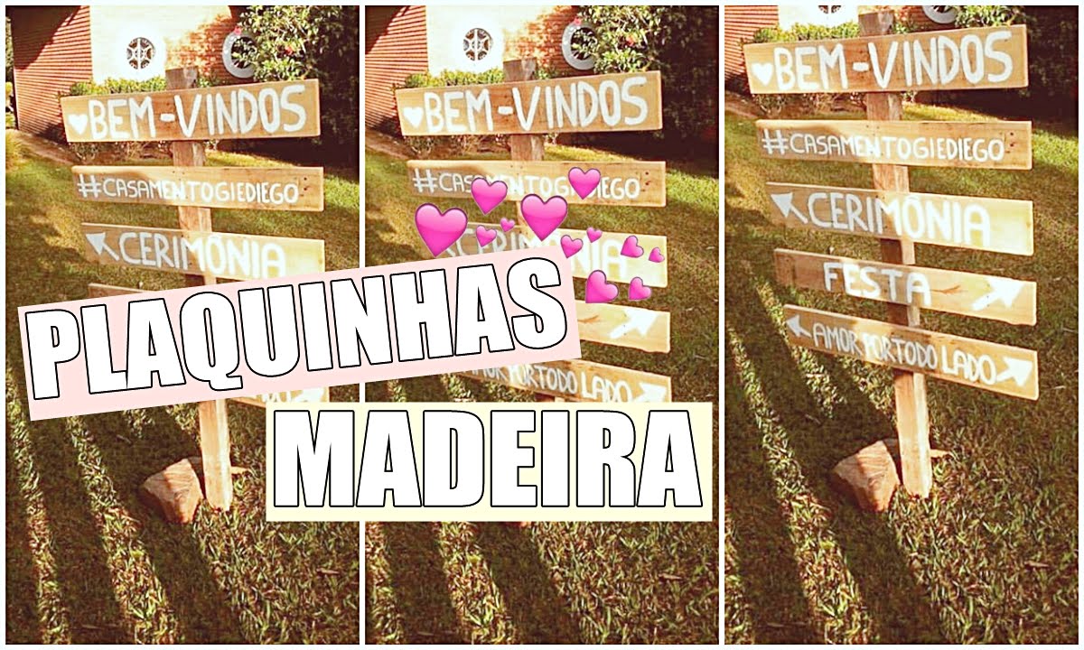 DIY| Plaquinhas de Madeira para casamento rústico ♥