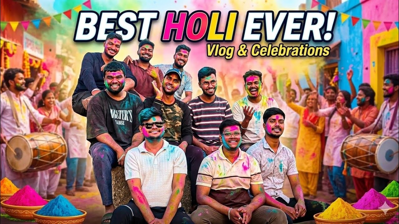 Vlog 8 | Holi Masti 😀| Aniii Vlog's | #aniiivlogs | #saurabhjoshivlogs | #vishaldave 