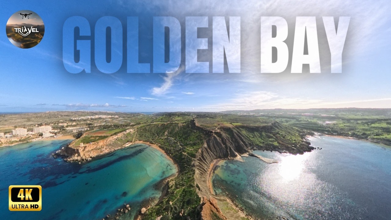 Golden Bay Malta: Stunning Tuffieħa Bay Drone Views 4K 🇲🇹